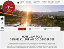 Tablet Screenshot of hotelpost-goldegg.at